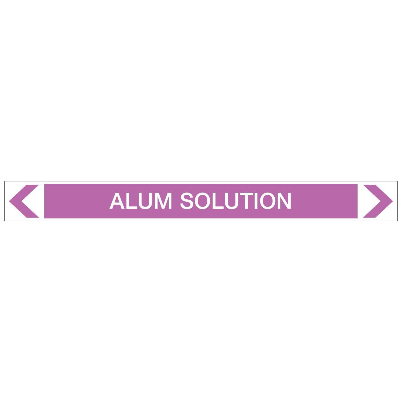 Alkalis / Acids - Alum Solution - Pipe Marker Sticker - New Signs