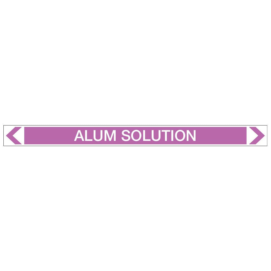 Alkalis / Acids - Alum Solution - Pipe Marker Sticker - New Signs