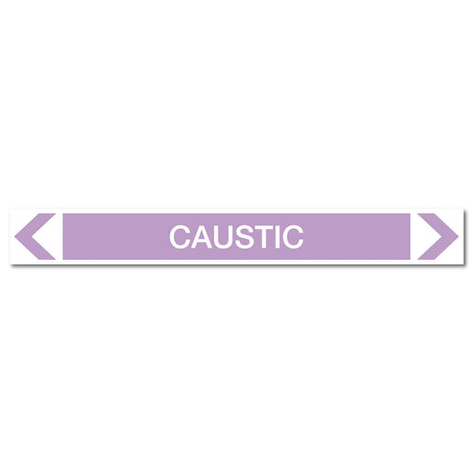 Alkalis / Acids - Caustic - Pipe Marker Sticker - New Signs