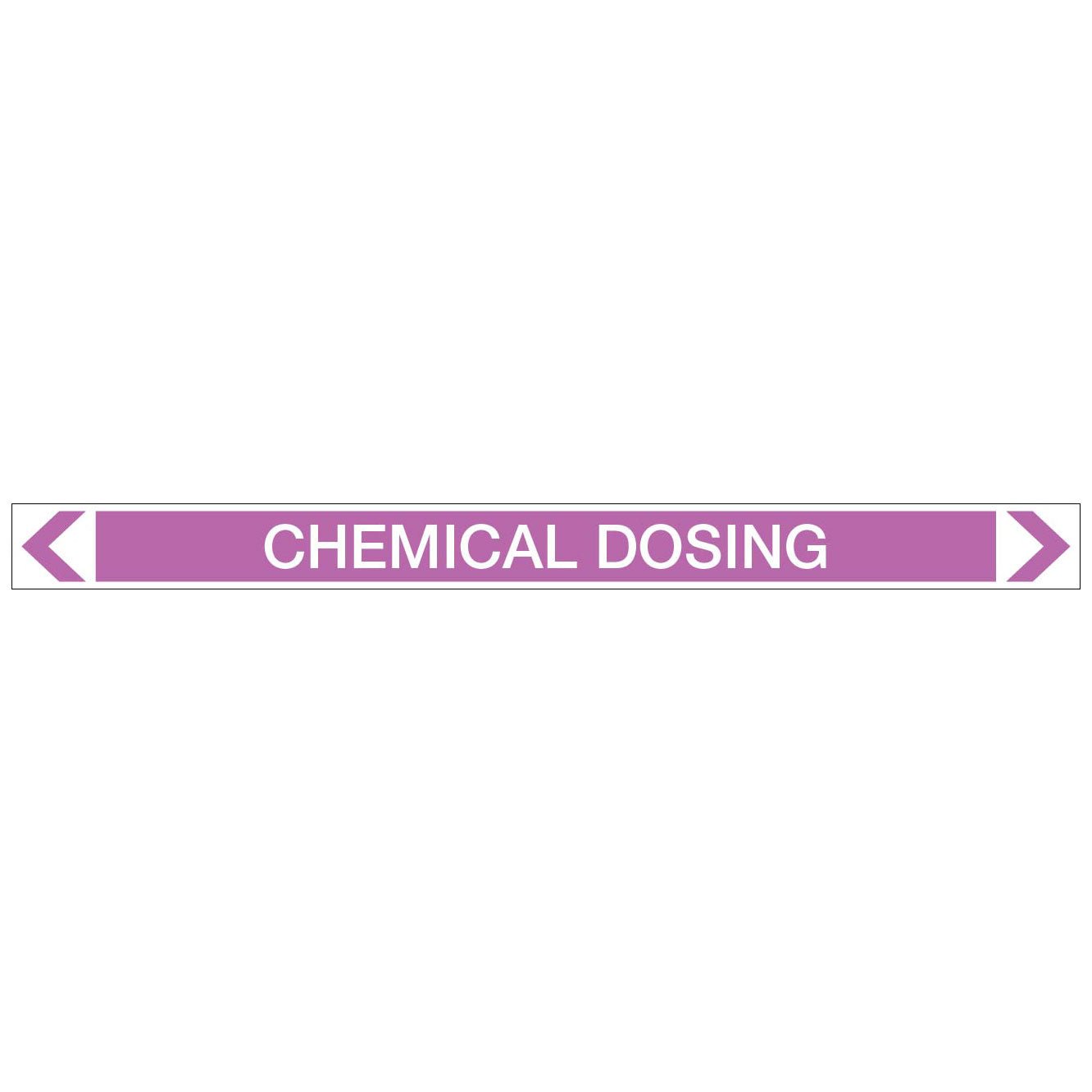 Alkalis / Acids - Chemical Dosing - Pipe Marker Sticker - New Signs