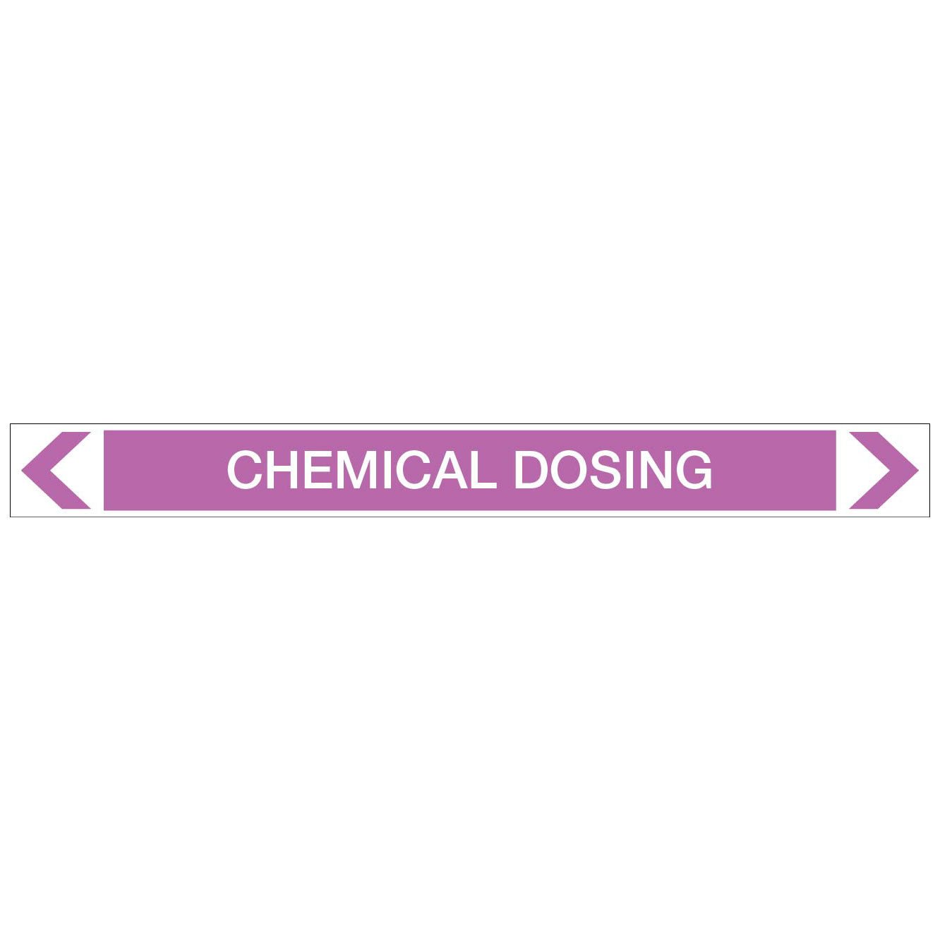 Alkalis / Acids - Chemical Dosing - Pipe Marker Sticker - New Signs