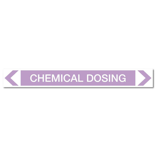 Alkalis / Acids - Chemical Dosing - Pipe Marker Sticker - New Signs