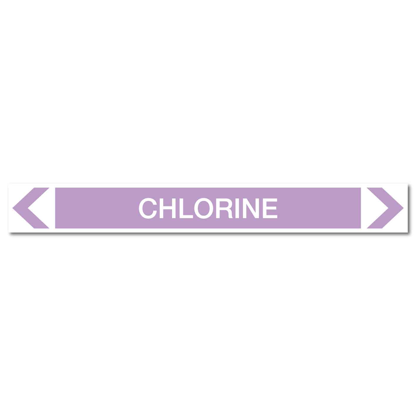 Alkalis / Acids - Chlorine - Pipe Marker Sticker - New Signs