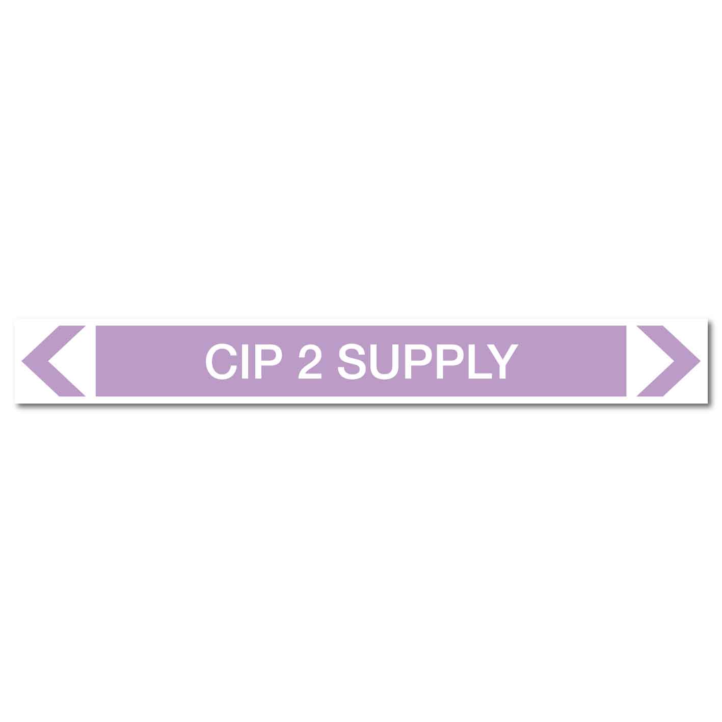 Alkalis / Acids - CIP 2 Supply - Pipe Marker Sticker - New Signs