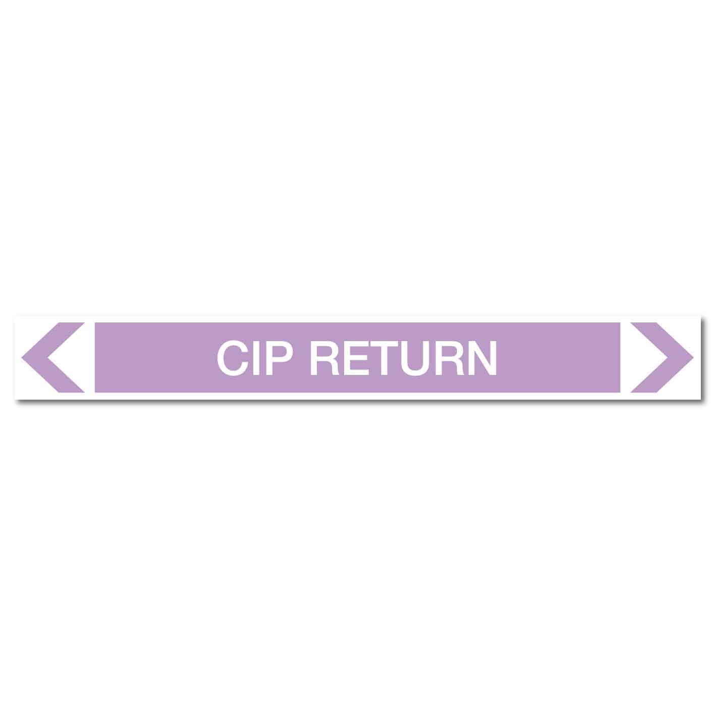Alkalis / Acids - CIP Return - Pipe Marker Sticker - New Signs
