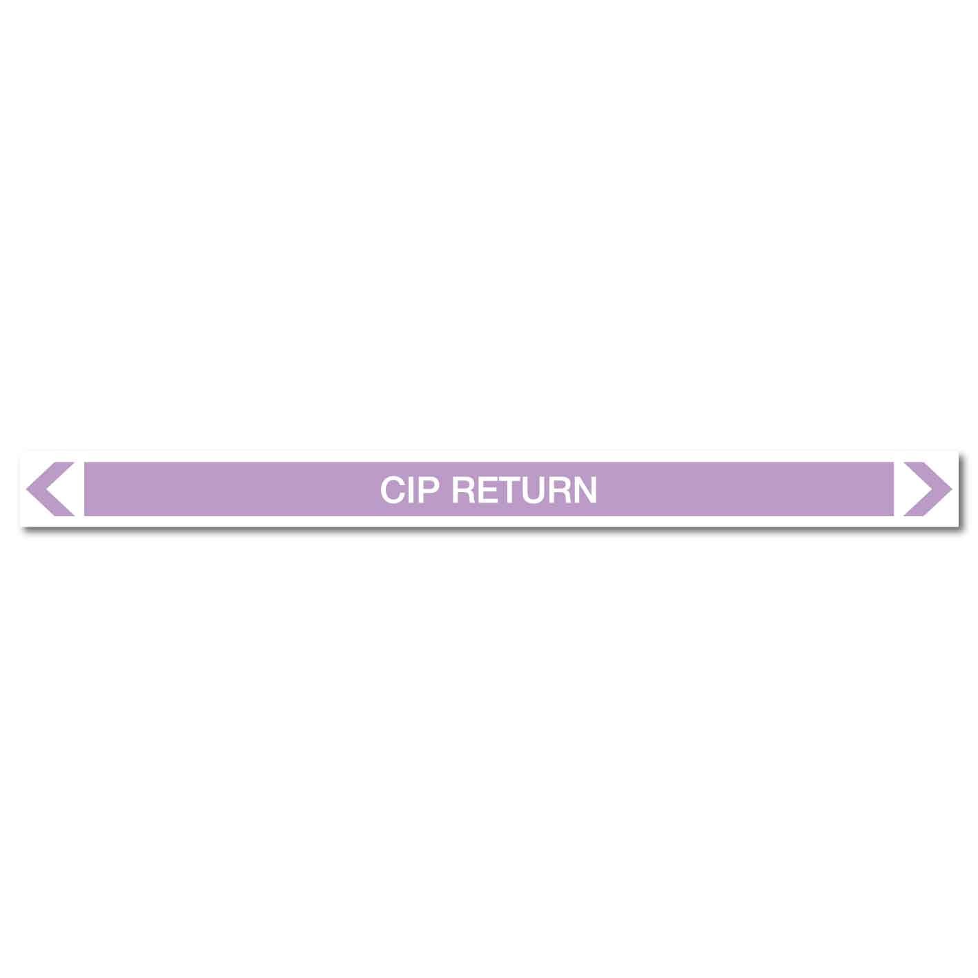 Alkalis / Acids - CIP Return - Pipe Marker Sticker - New Signs