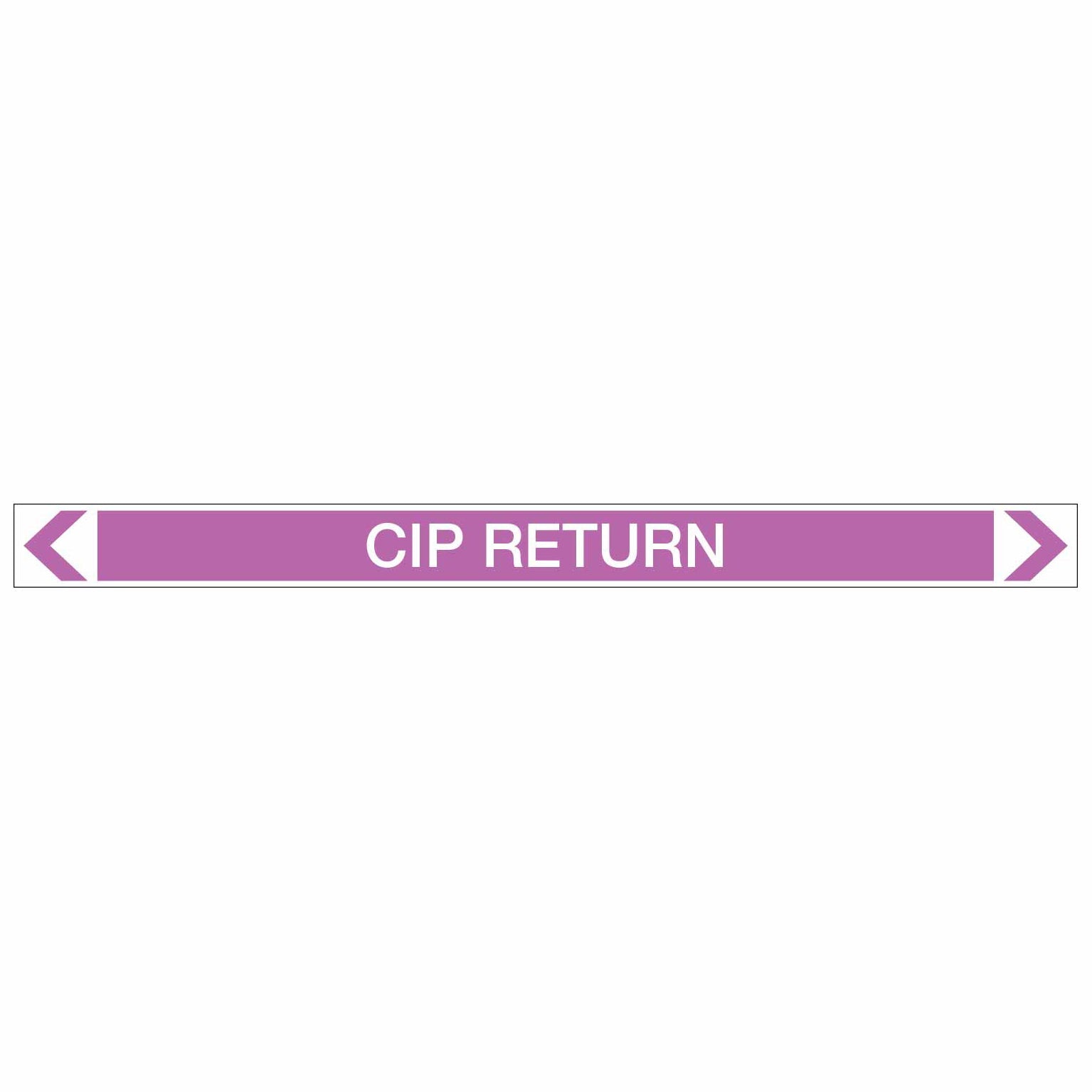 Alkalis / Acids - CIP Return - Pipe Marker Sticker - New Signs