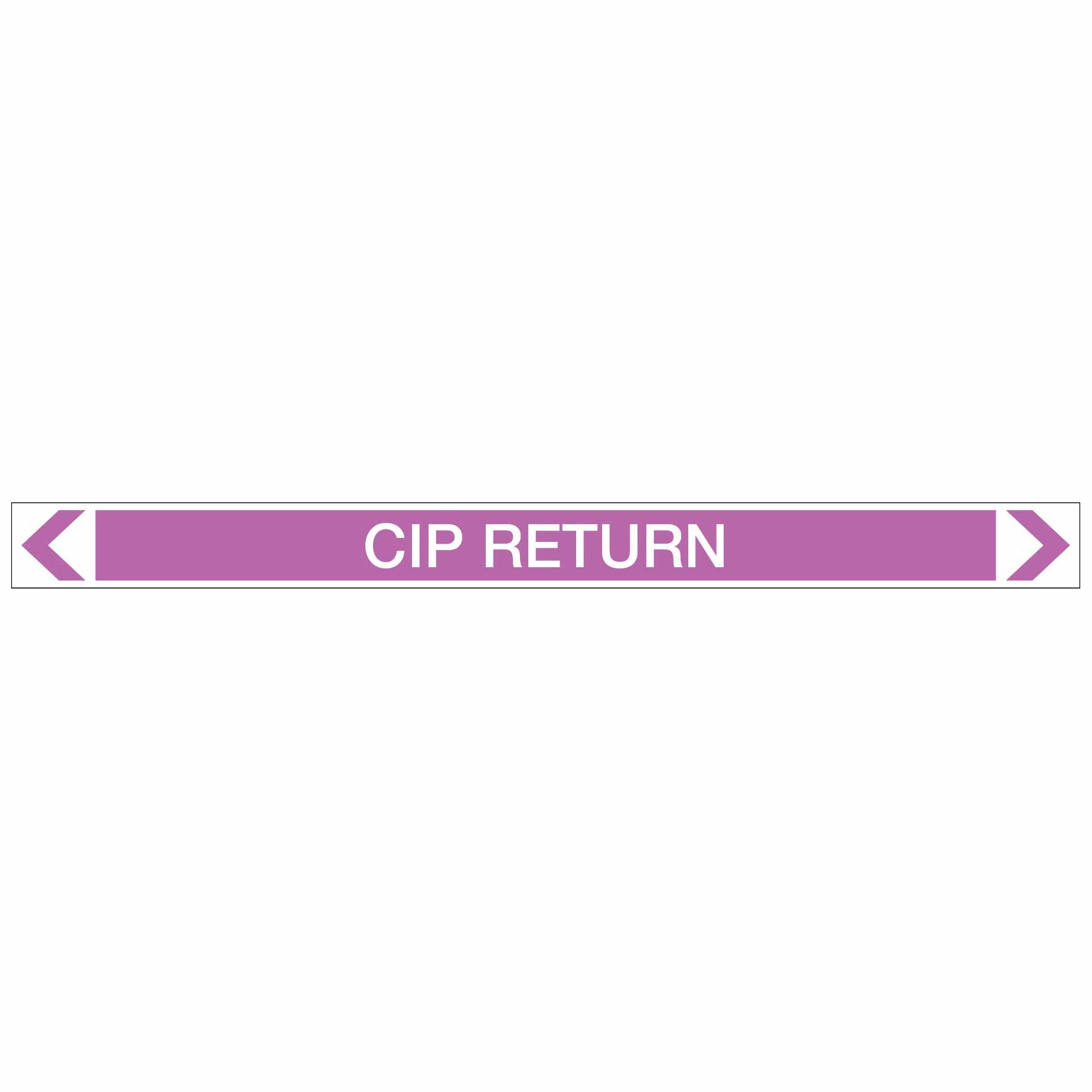Alkalis / Acids - CIP Return - Pipe Marker Sticker - New Signs