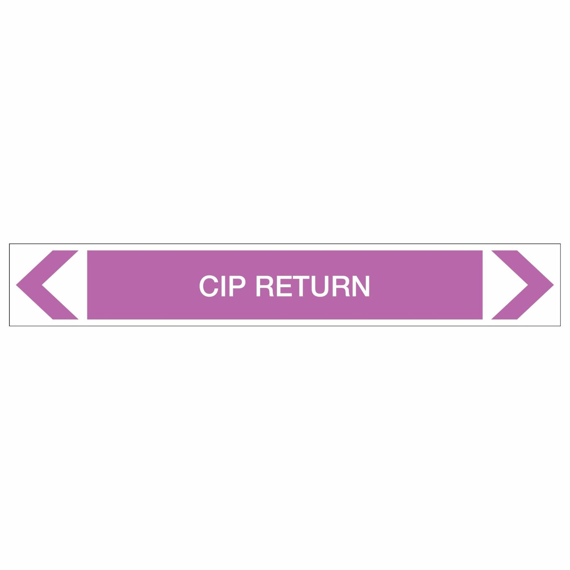 Alkalis / Acids - CIP Return - Pipe Marker Sticker - New Signs