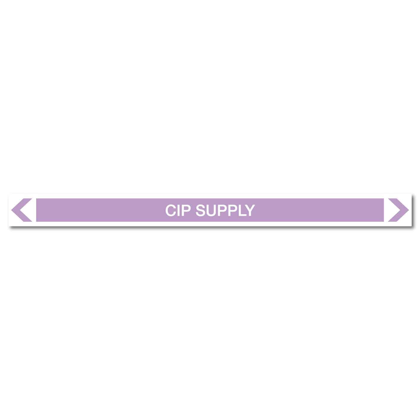 Alkalis / Acids - CIP Supply - Pipe Marker Sticker - New Signs