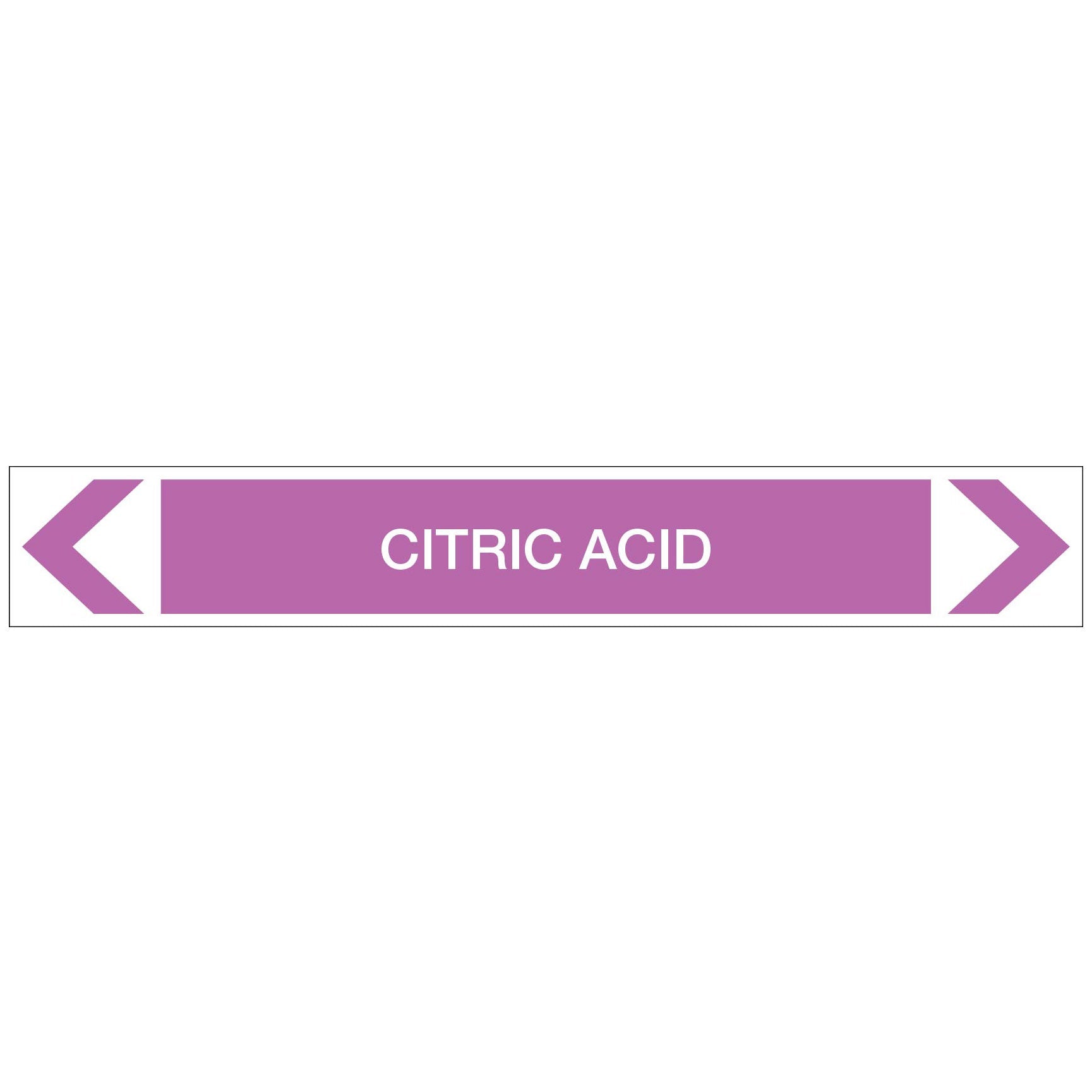 Alkalis / Acids - Citric Acid - Pipe Marker Sticker - New Signs