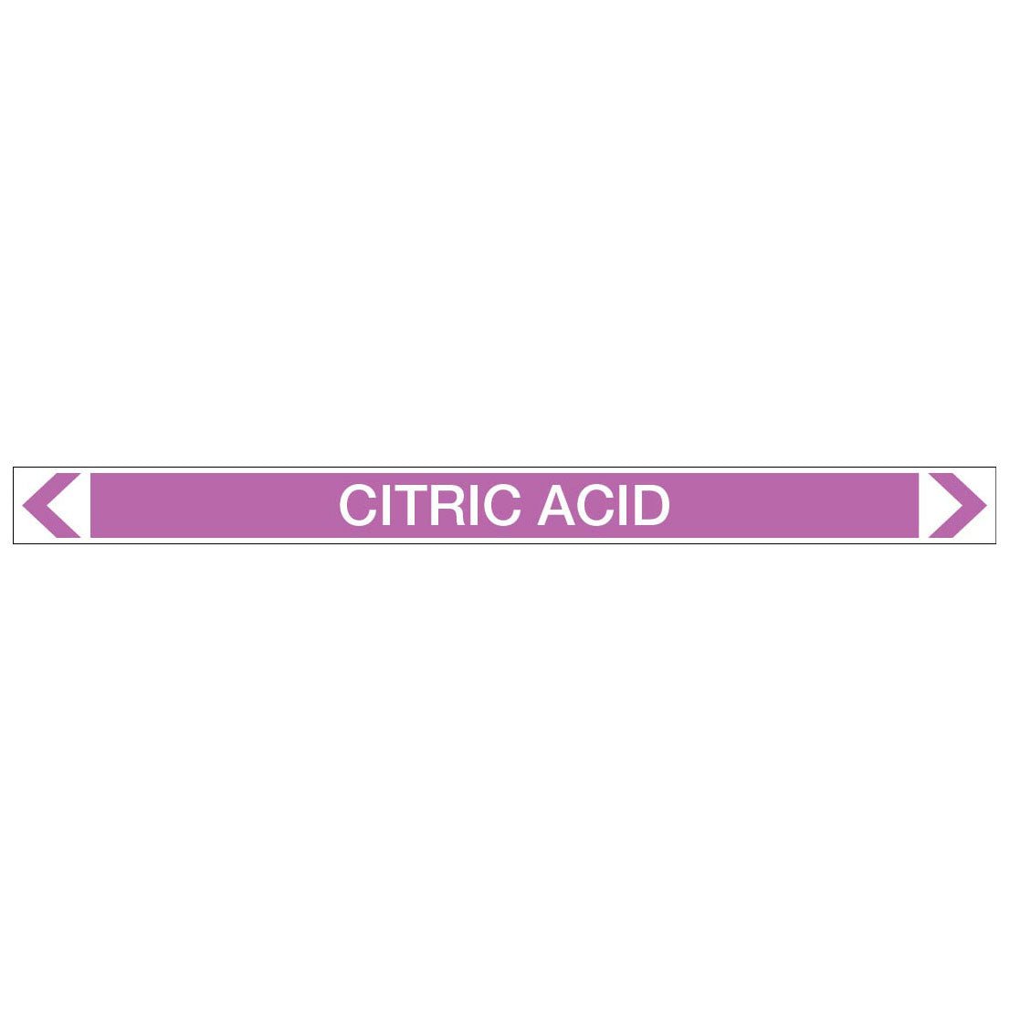 Alkalis / Acids - Citric Acid - Pipe Marker Sticker - New Signs