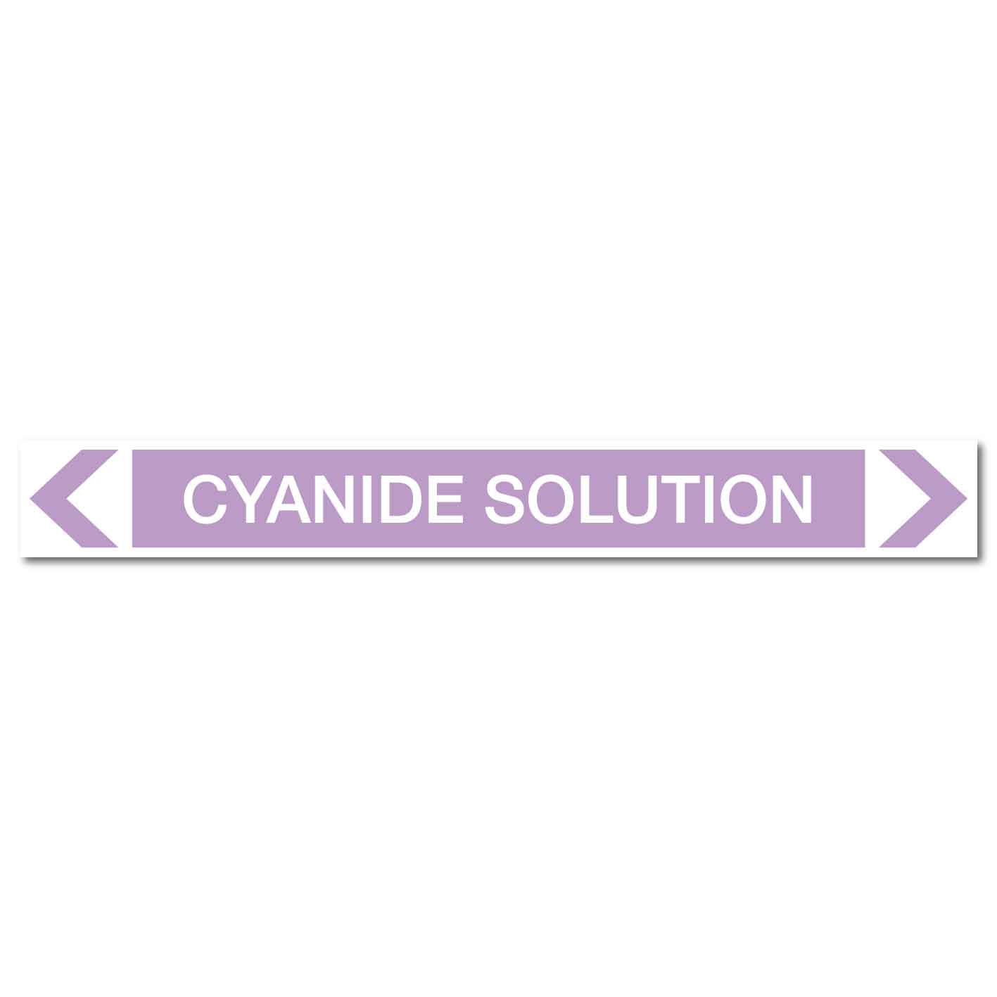 Alkalis / Acids - Cyanide Solution - Pipe Marker Sticker - New Signs