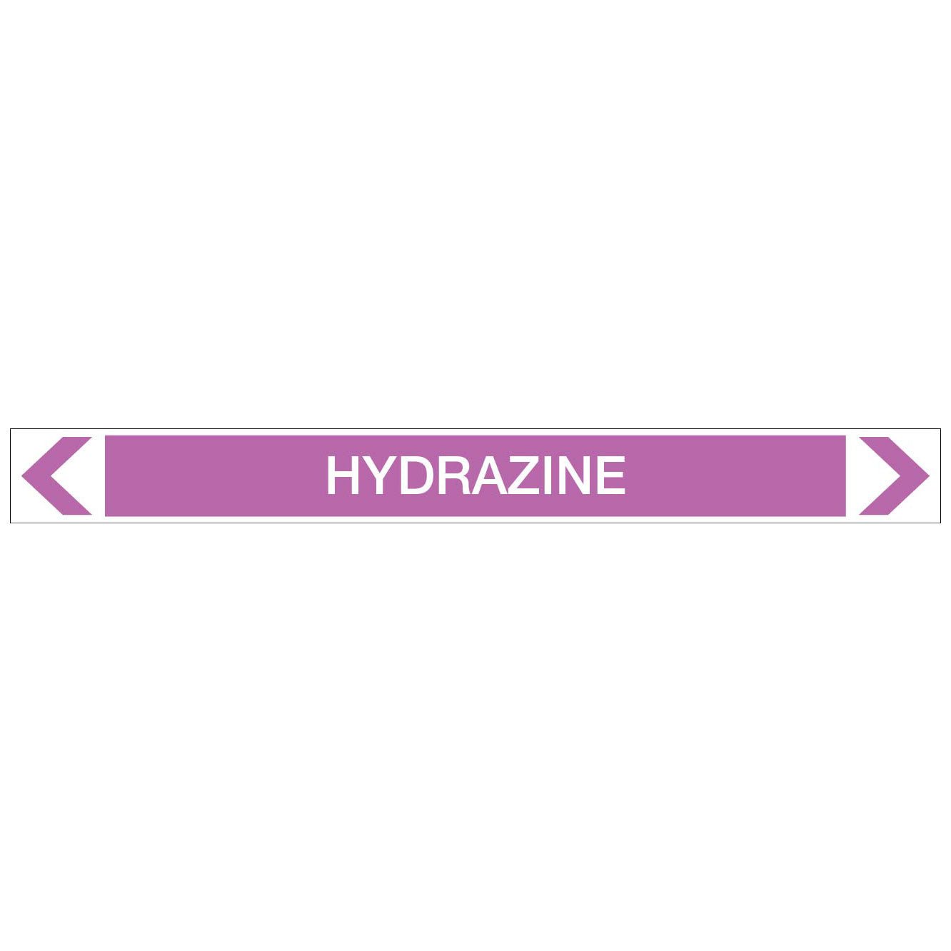 Alkalis / Acids - Hydrazine - Pipe Marker Sticker - New Signs