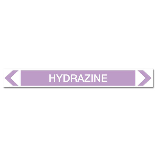 Alkalis / Acids - Hydrazine - Pipe Marker Sticker - New Signs