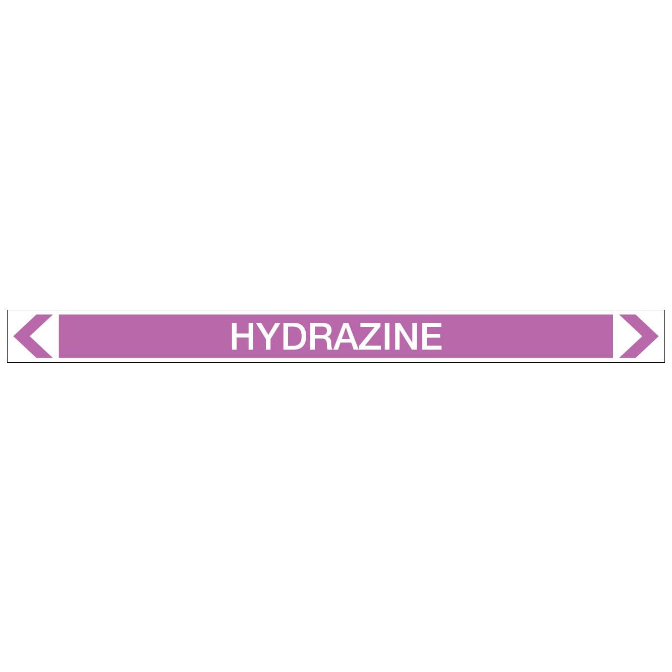 Alkalis / Acids - Hydrazine - Pipe Marker Sticker - New Signs