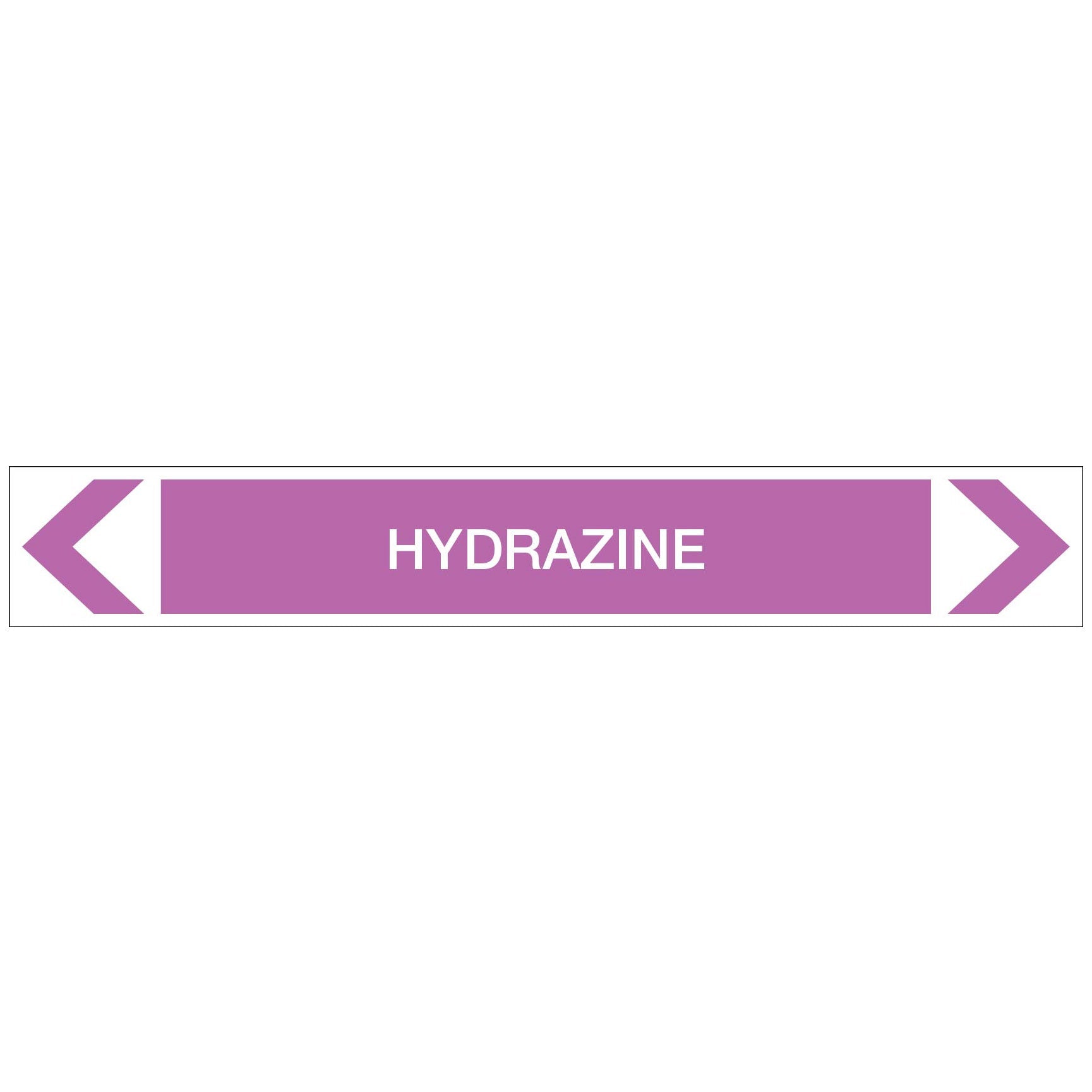 Alkalis / Acids - Hydrazine - Pipe Marker Sticker - New Signs
