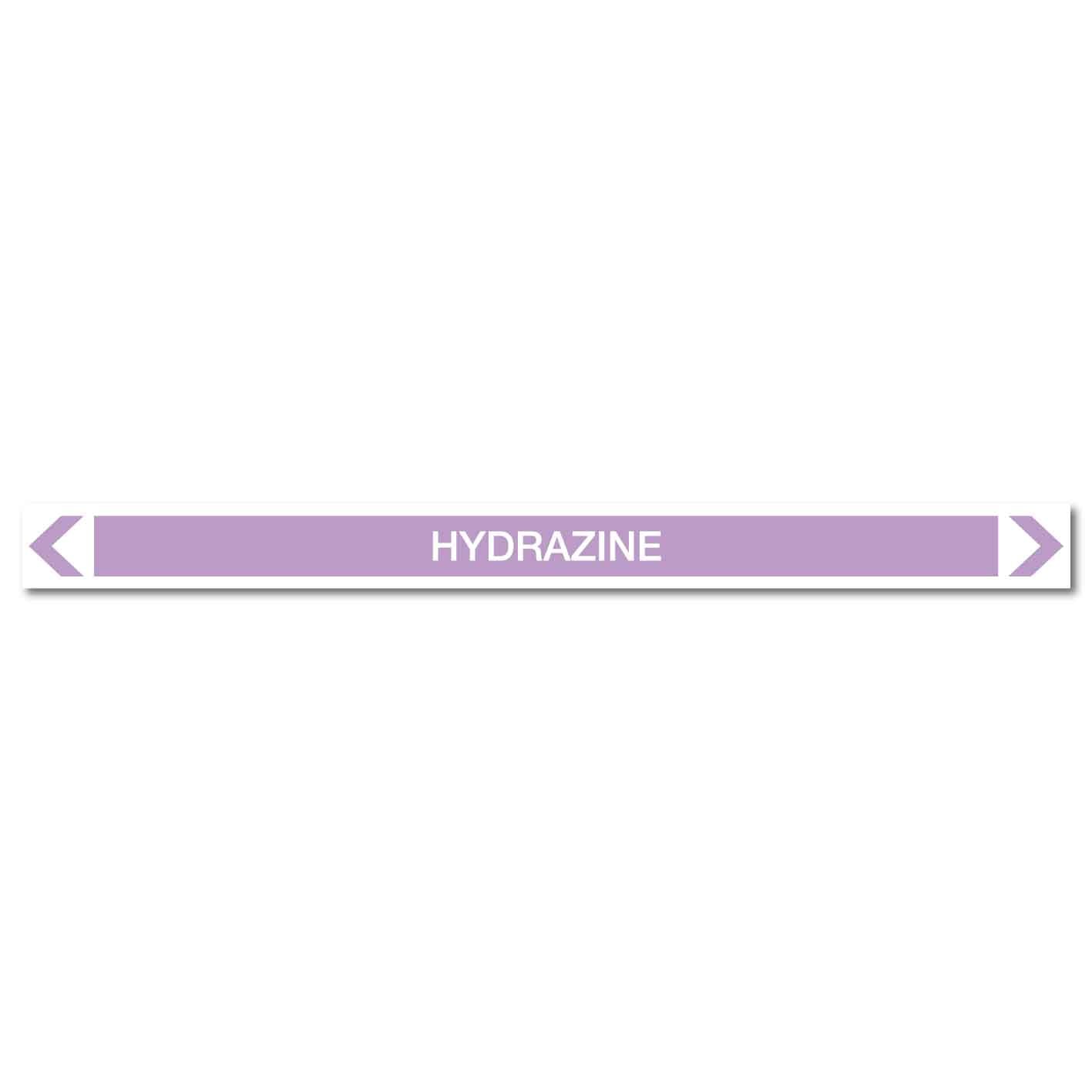 Alkalis / Acids - Hydrazine - Pipe Marker Sticker - New Signs