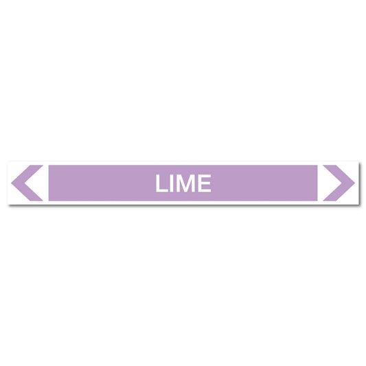 Alkalis / Acids - Lime - Pipe Marker Sticker - New Signs