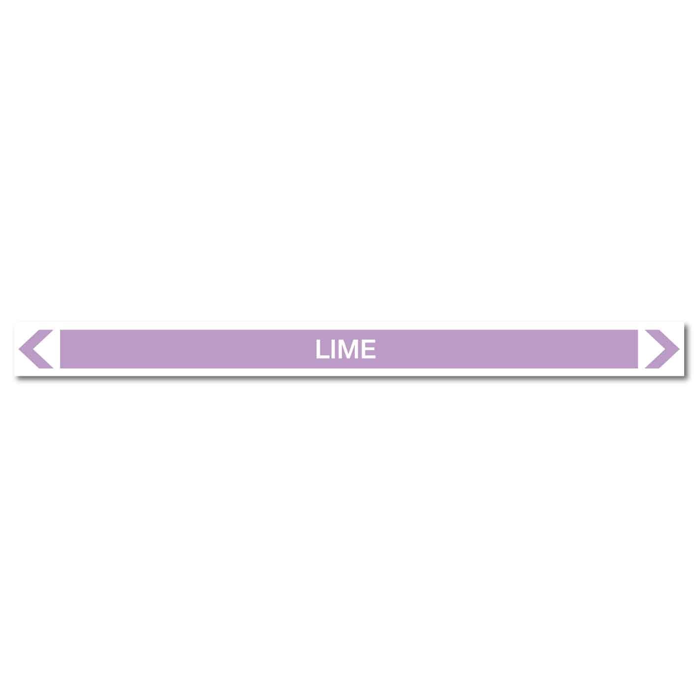 Alkalis / Acids - Lime - Pipe Marker Sticker - New Signs
