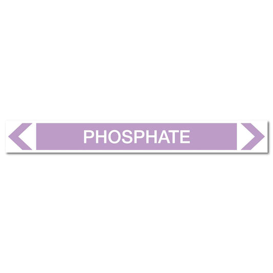 Alkalis / Acids - Phosphate - Pipe Marker Sticker - New Signs