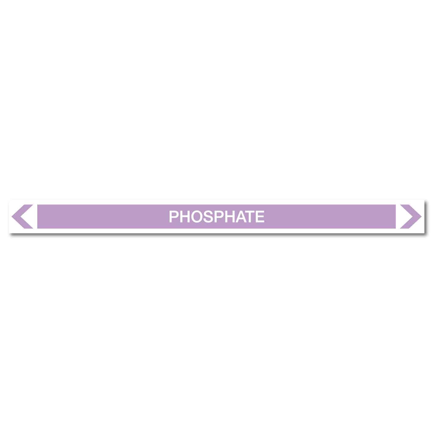 Alkalis / Acids - Phosphate - Pipe Marker Sticker - New Signs