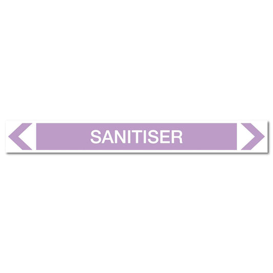 Alkalis / Acids - Sanitiser - Pipe Marker Sticker - New Signs