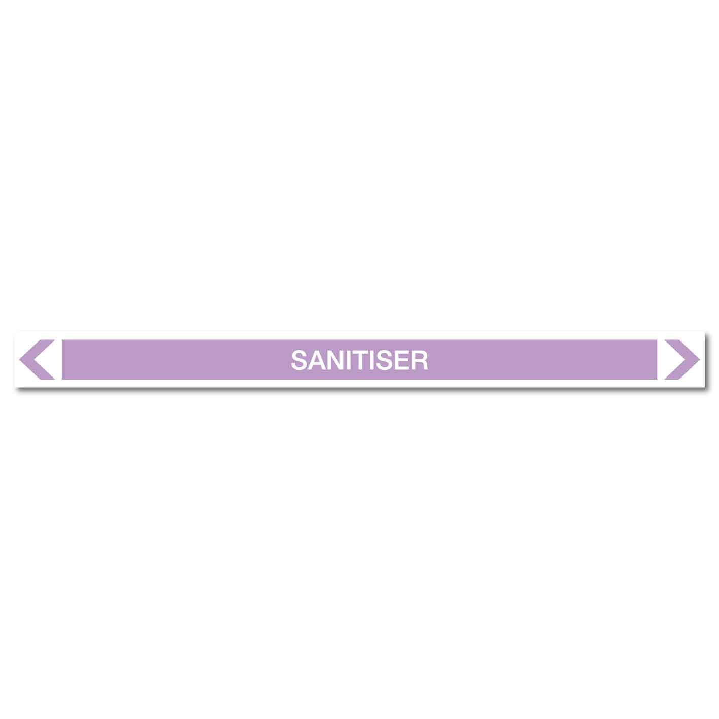 Alkalis / Acids - Sanitiser - Pipe Marker Sticker - New Signs