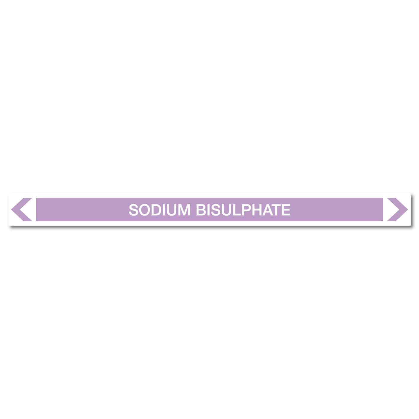 Alkalis / Acids - Sodium Bisulphate - Pipe Marker Sticker - New Signs