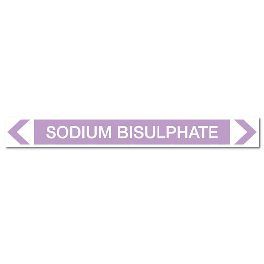 Alkalis / Acids - Sodium Bisulphate - Pipe Marker Sticker - New Signs