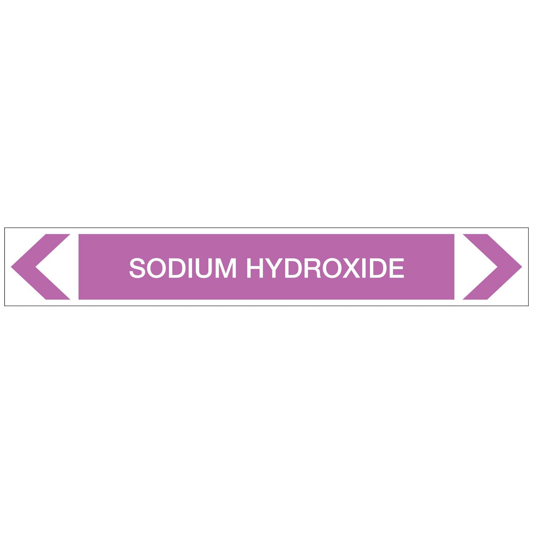 Alkalis / Acids - Sodium Hydroxide - Pipe Marker Sticker - New Signs