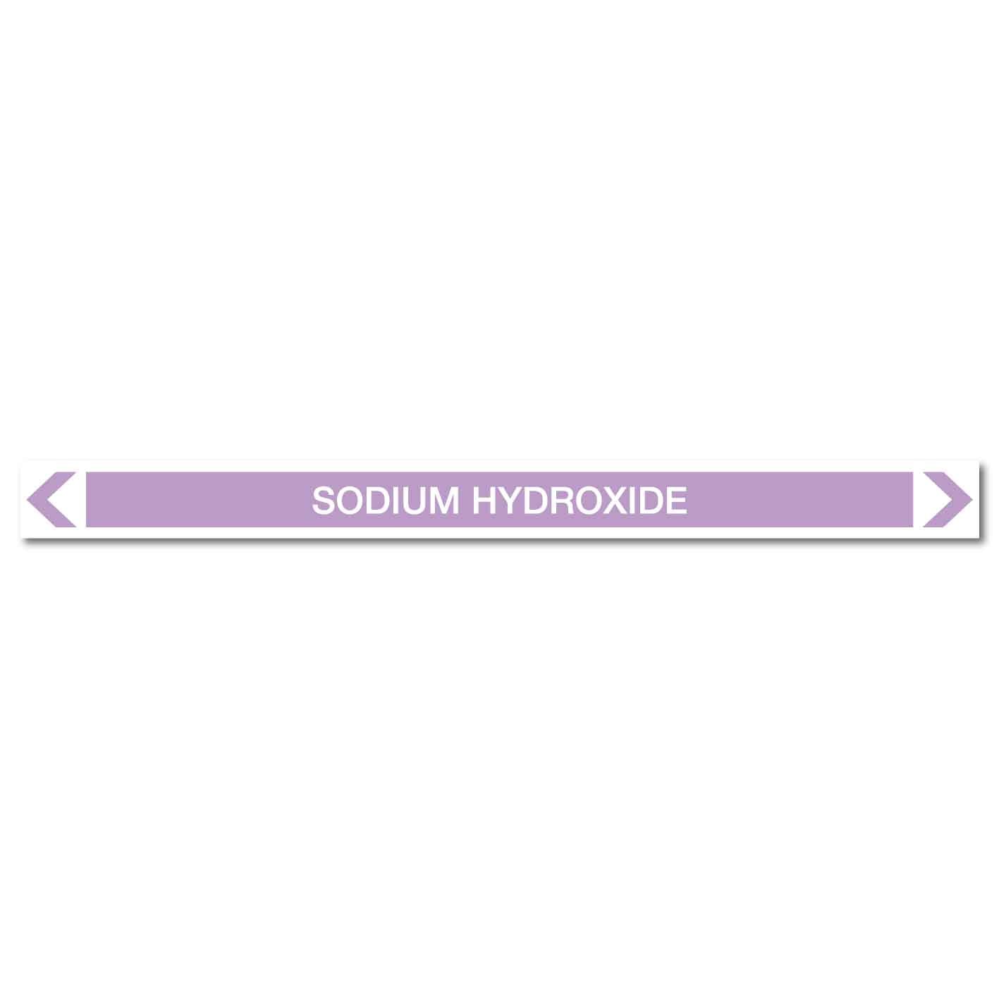 Alkalis / Acids - Sodium Hydroxide - Pipe Marker Sticker - New Signs