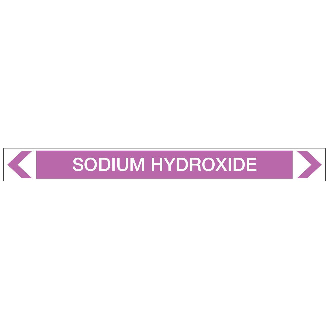 Alkalis / Acids - Sodium Hydroxide - Pipe Marker Sticker - New Signs