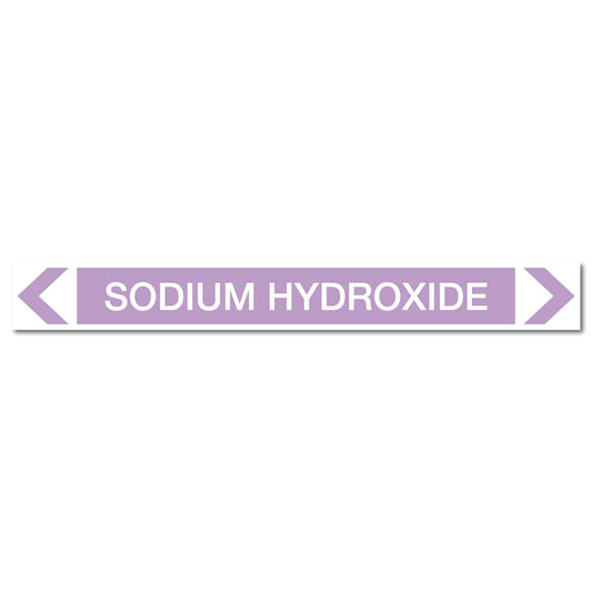 Alkalis / Acids - Sodium Hydroxide - Pipe Marker Sticker - New Signs