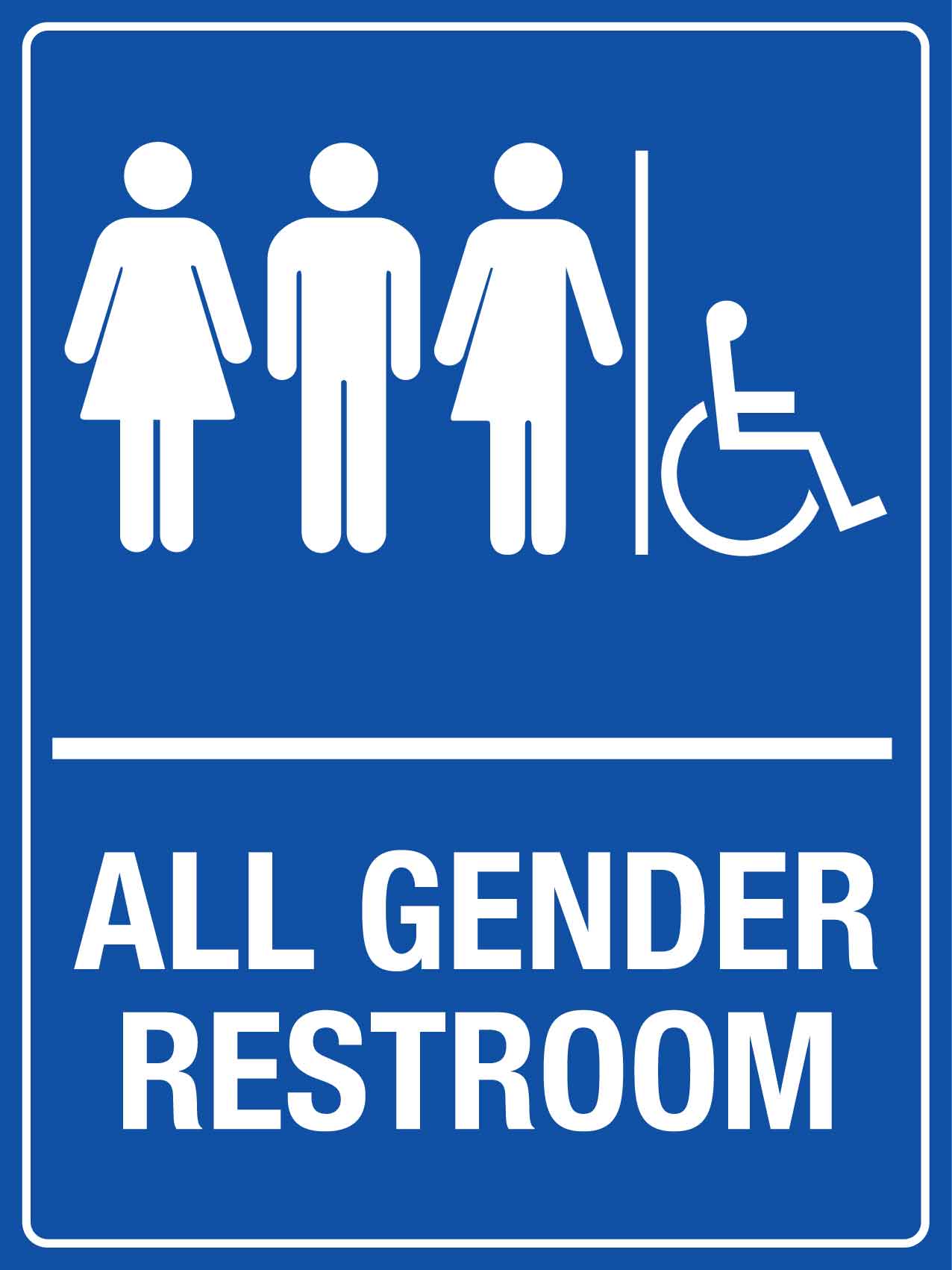 All Gender Disabled Restroom Sign - New Signs