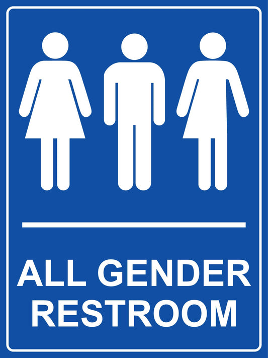 All Gender Restrooms Sign - New Signs