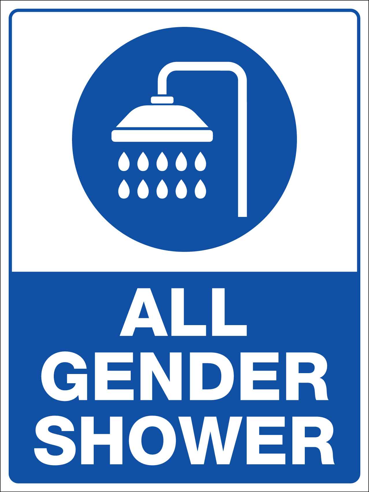 All Gender Shower Sign - New Signs