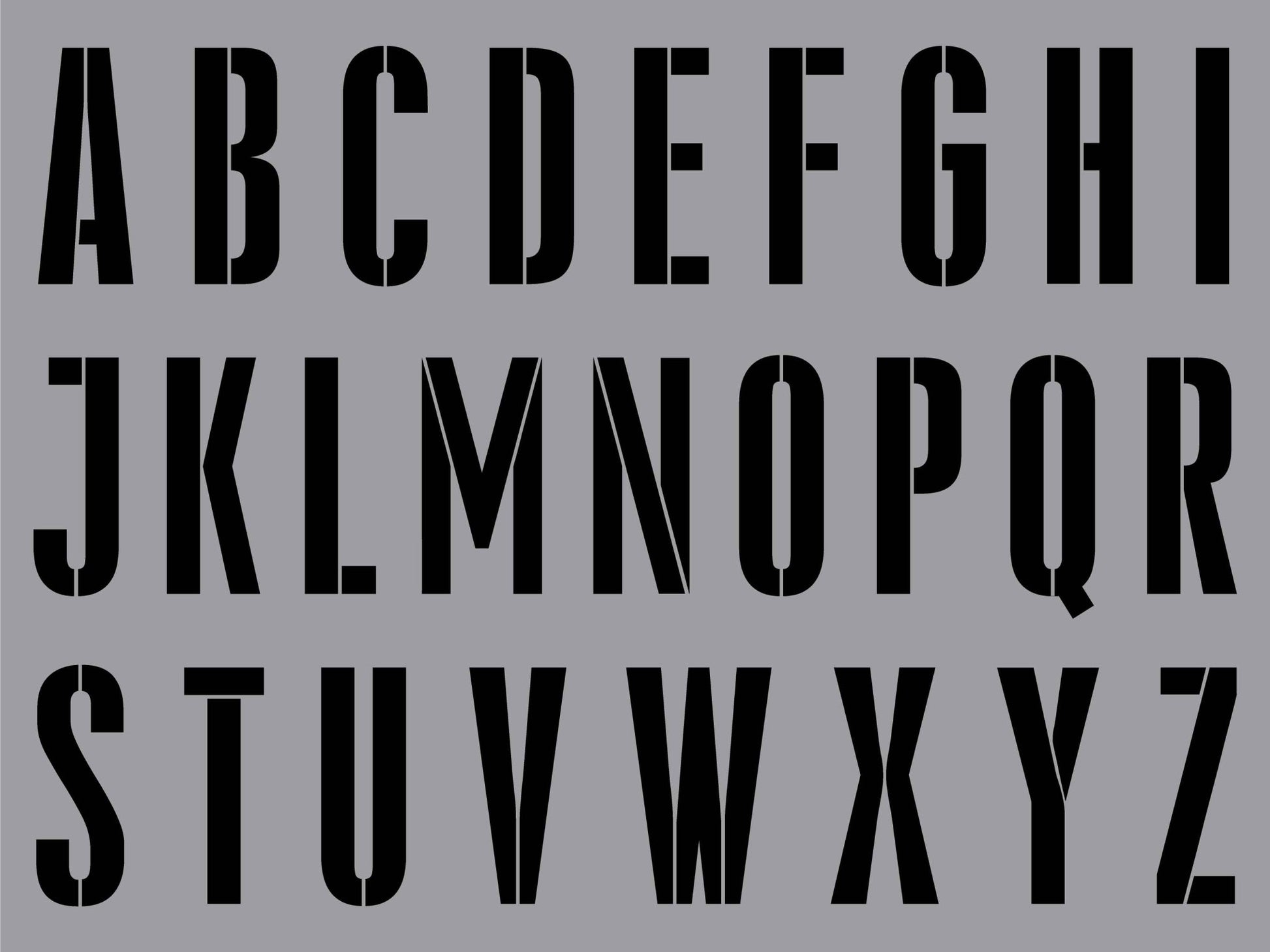 Alphabet - Aluminium Composite Stencil - New Signs