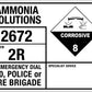 Ammonia Solutions 2672 2R Emergency Information Sign - New Signs