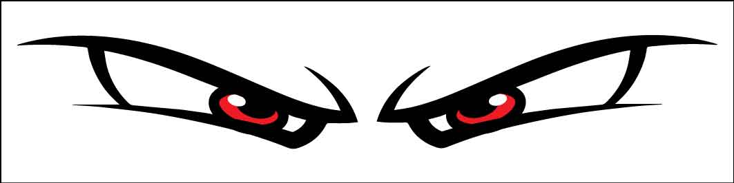 Angry Eyes Car Bumper Stickers - New Signs