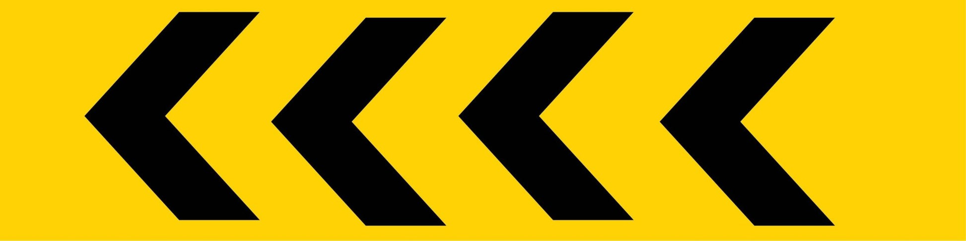 Arrow Left - Landscape Corflute Toblerone Signs - New Signs