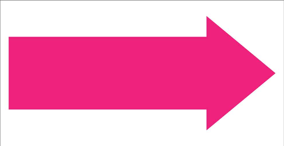 Arrow Sign Pink - New Signs