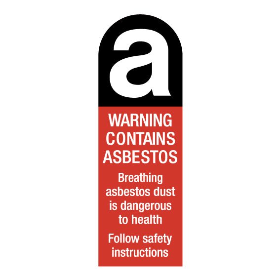 Asbestos Warning Stickers - New Signs