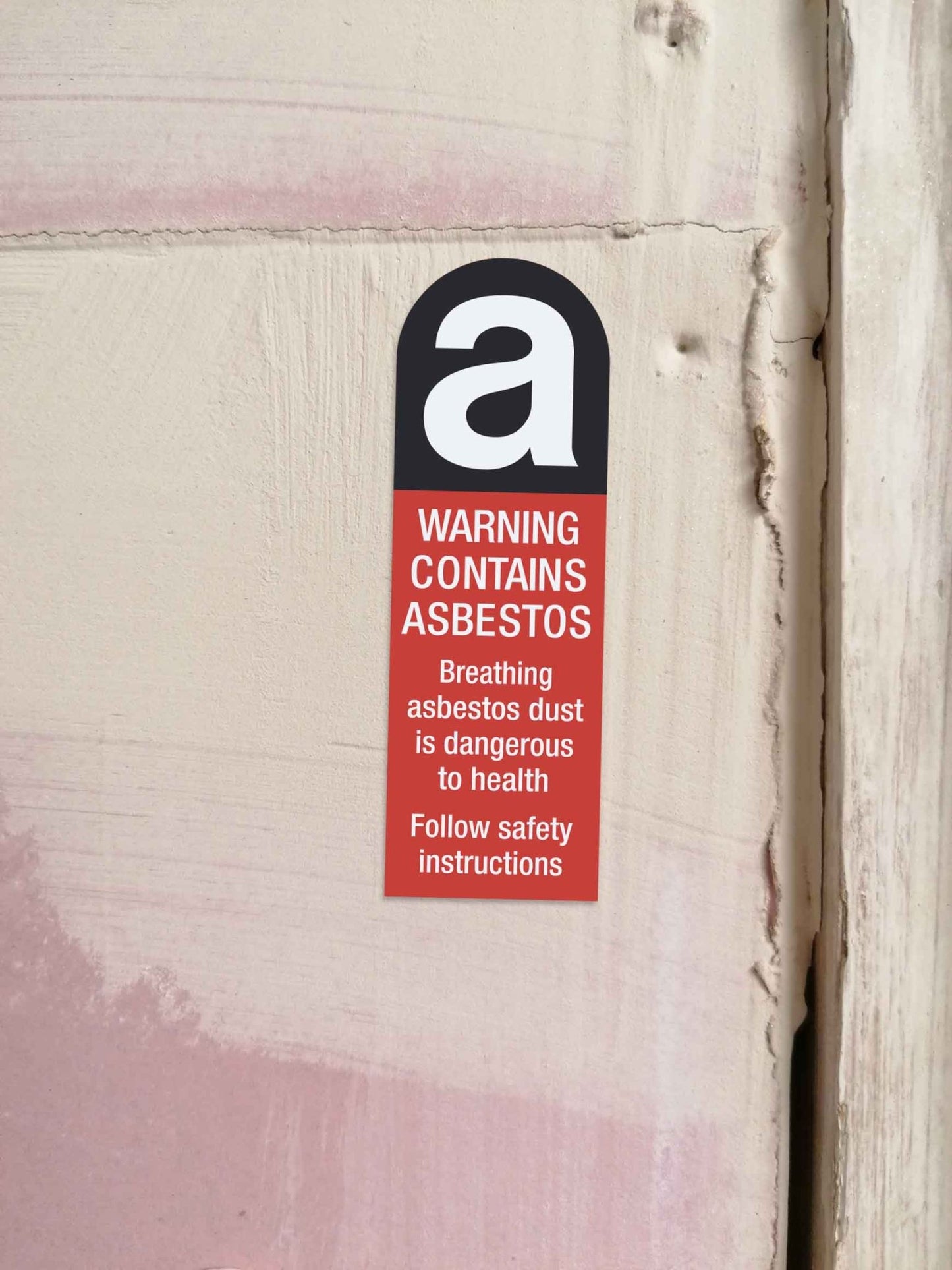 Asbestos Warning Stickers - New Signs