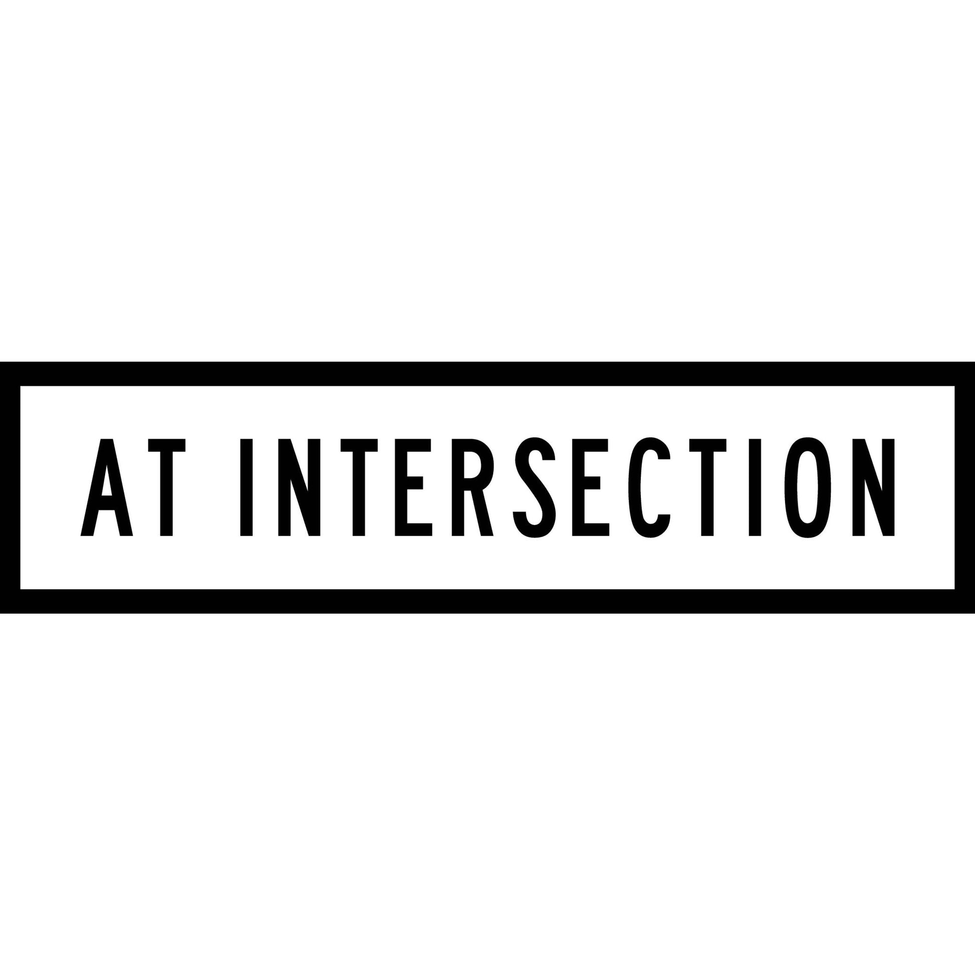 At Intersection Long Skinny Multi Message Traffic Sign - New Signs