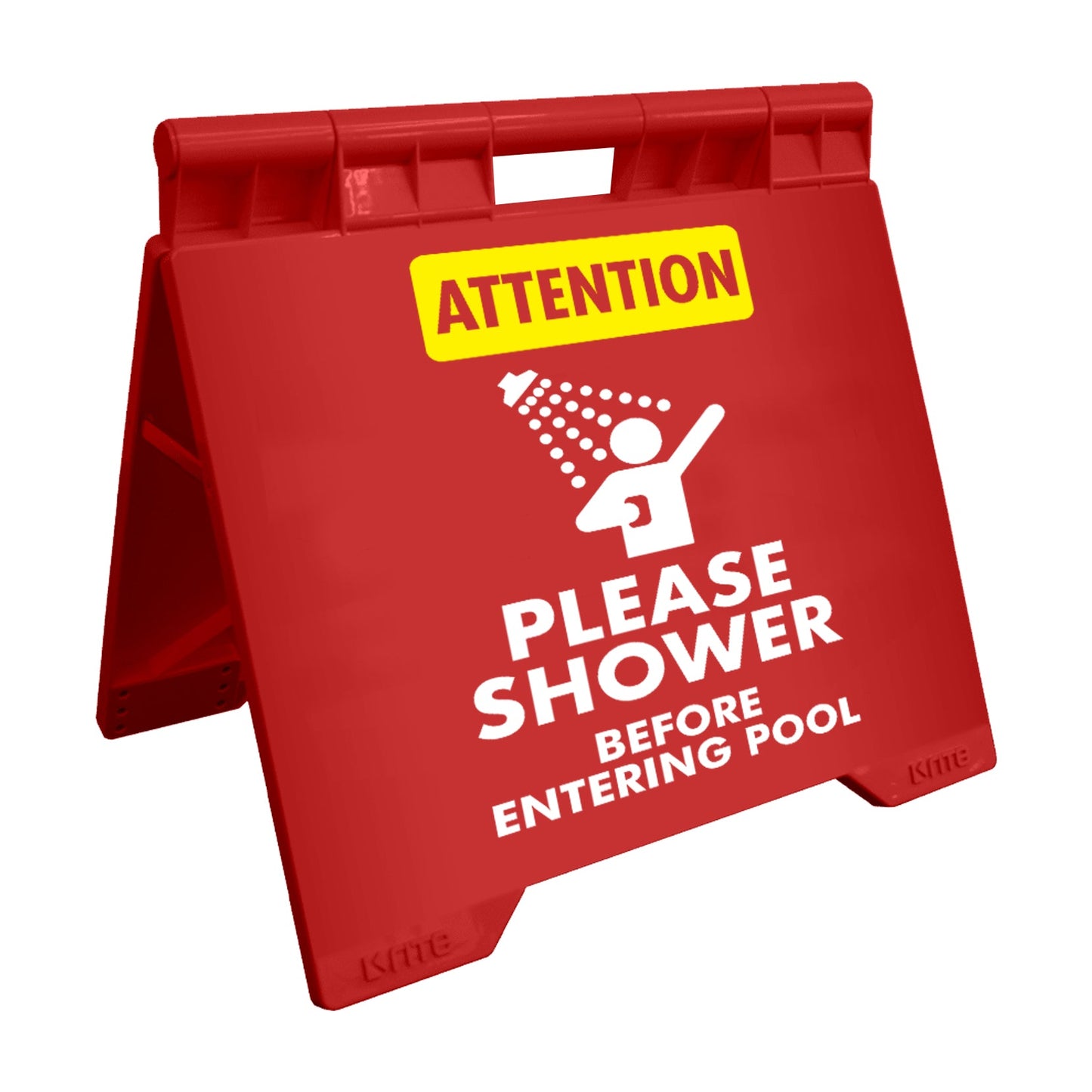 Attention Please Shower Before Entering Pool - Evarite A - Frame Sign - New Signs
