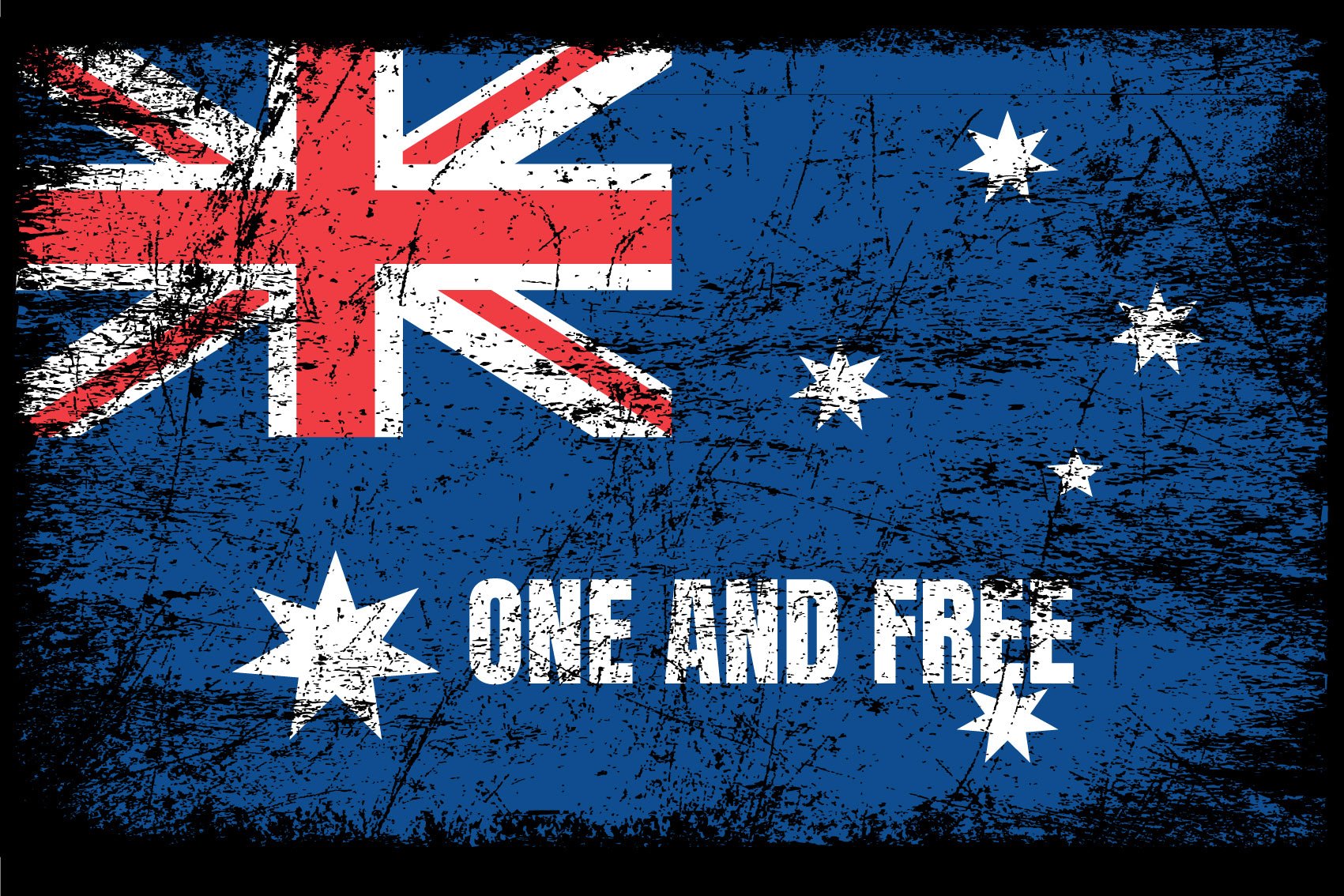 Australian Flag One and Free Sign - New Signs