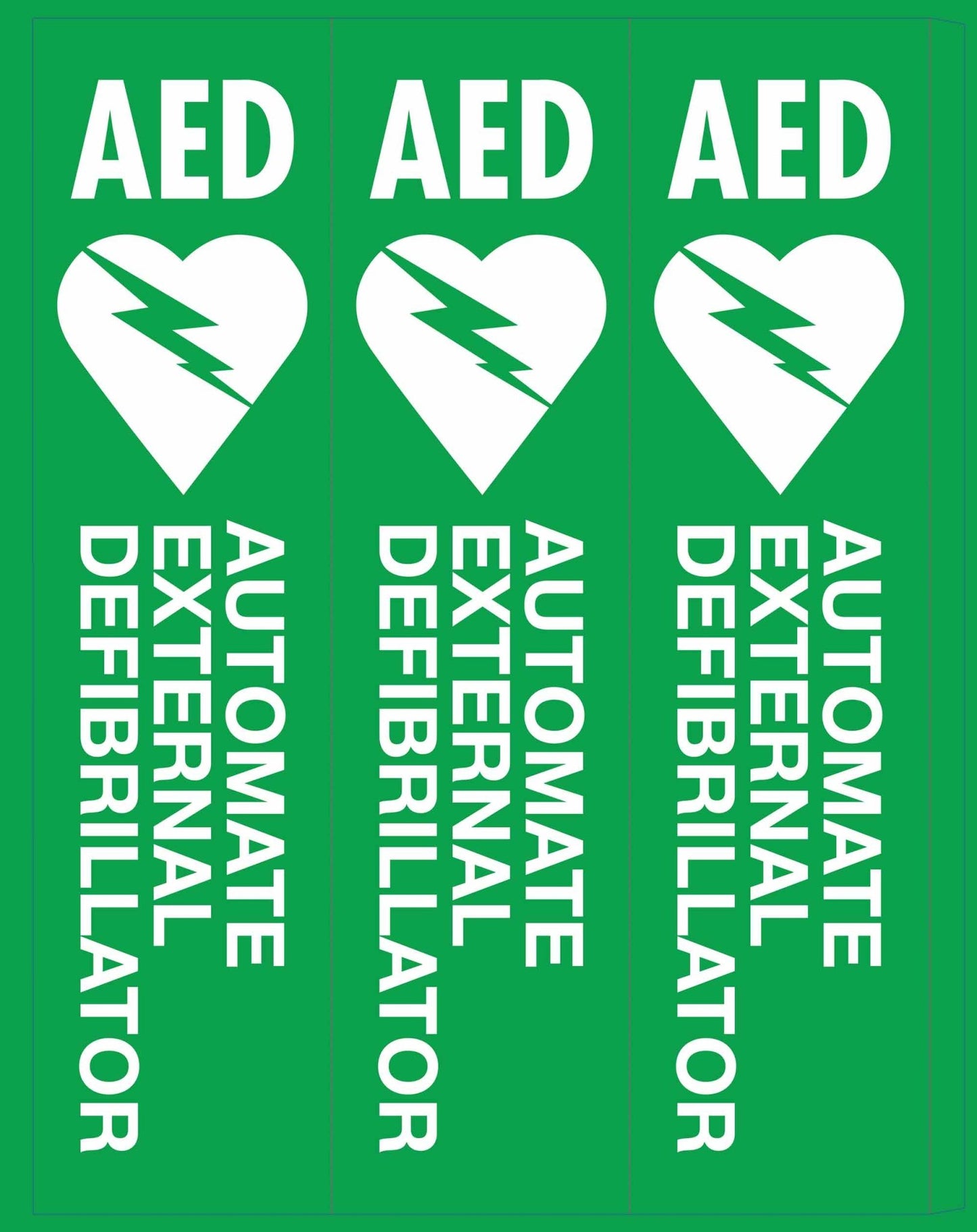 Automated External Defibrillator - Corflute Bollard Cover - New Signs