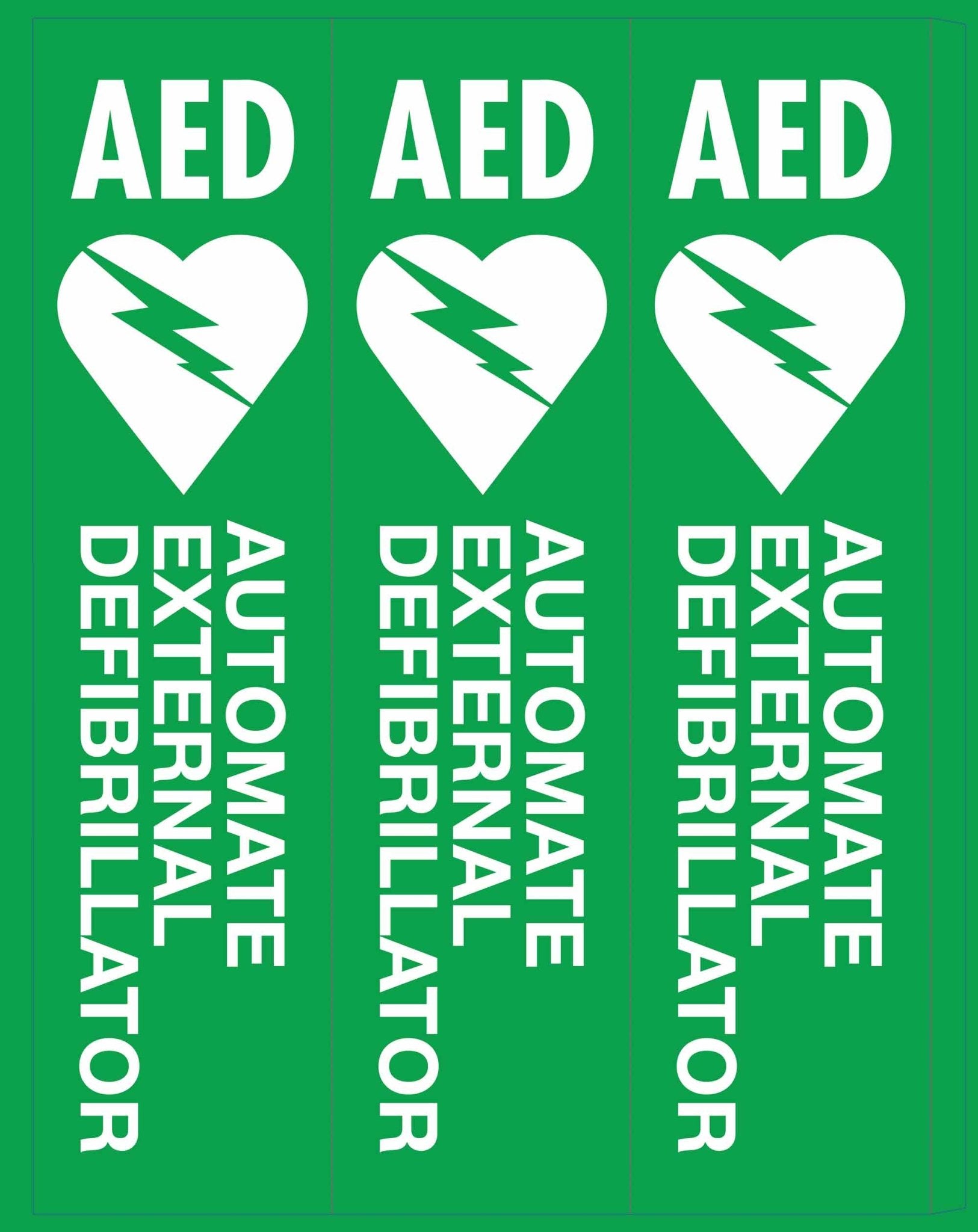 Automated External Defibrillator - Corflute Bollard Cover - New Signs