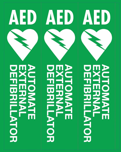 Automated External Defibrillator - Corflute Bollard Cover - New Signs